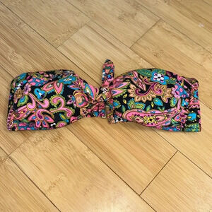 Victoria’s Secret Neon Color Paisley Bandeau Swim Top size Medium